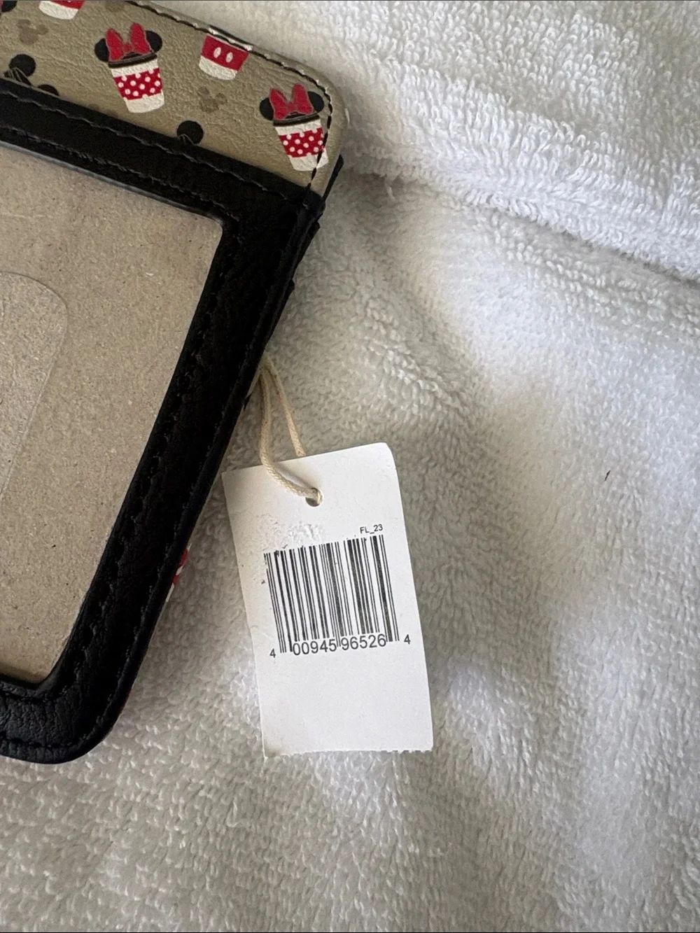 Loungefly Mickey Coffee Card Holder - Taupe, Red & Black